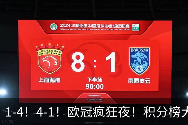 1-4!4-1!欧冠疯狂夜!积分榜大乱:皇马反超巴萨,曼联跌至第20